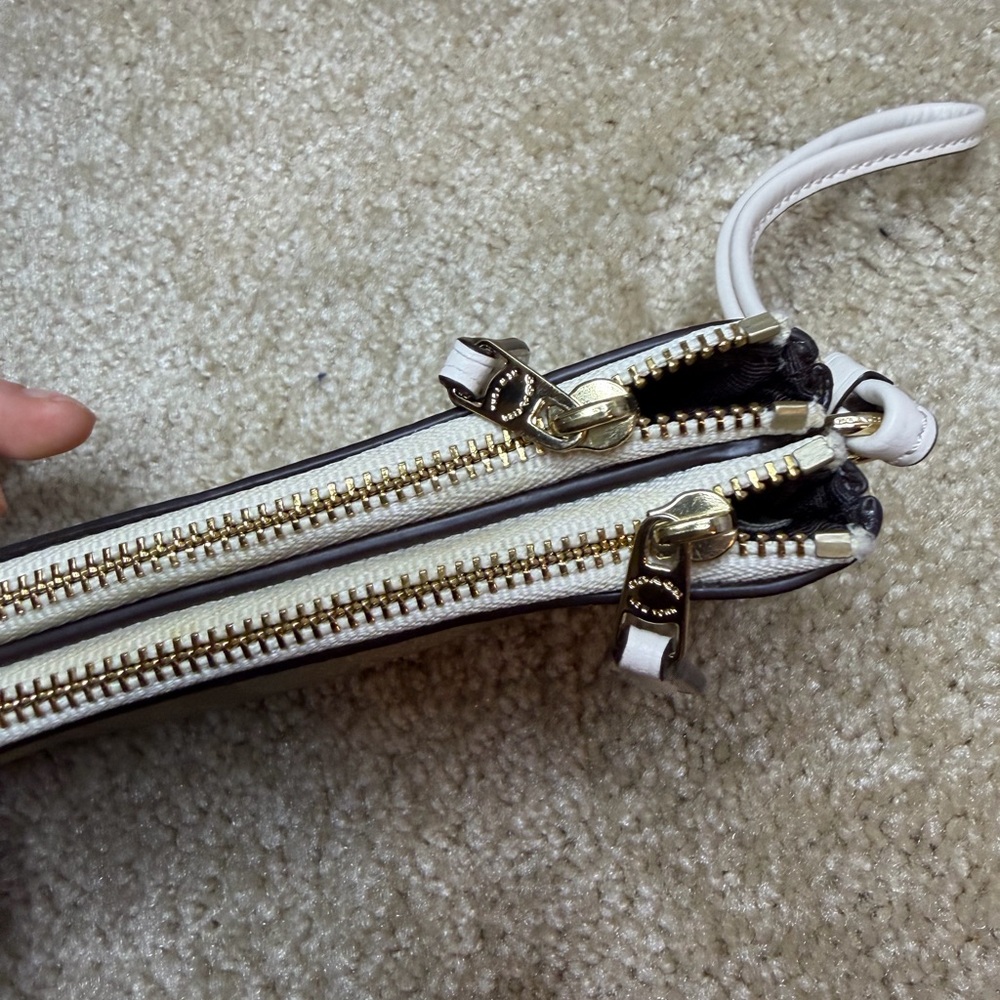 Coach Beige Signature Wristlet - Picture 5 of 6